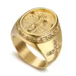 Bague religieuse or