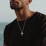 Pendentif croix catholique homme – Image 4