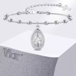 Bracelet chapelet argent femme – Image 2