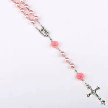 Chapelet perles rose