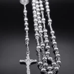 chapelet acier homme collier
