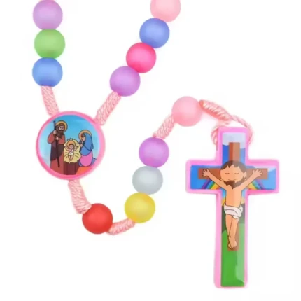 chapelet en perle multicolore pour petite fille