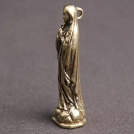 les dimensions de la statue miniature de la vierge marie vue de côté