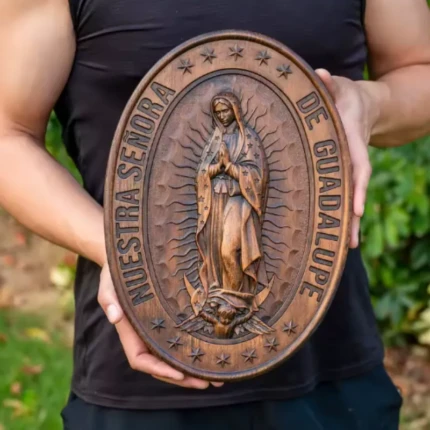 statue religieuse ancienne en bois Guadeloupe