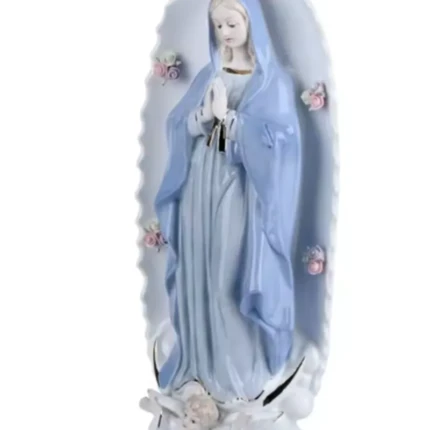 statue religieuse la vierge marie bleue