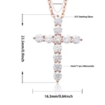 Les dimensions de la croix chrétienne rose