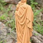 statue saint joseph bois vue de derrière