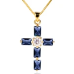 Pendentif croix strass