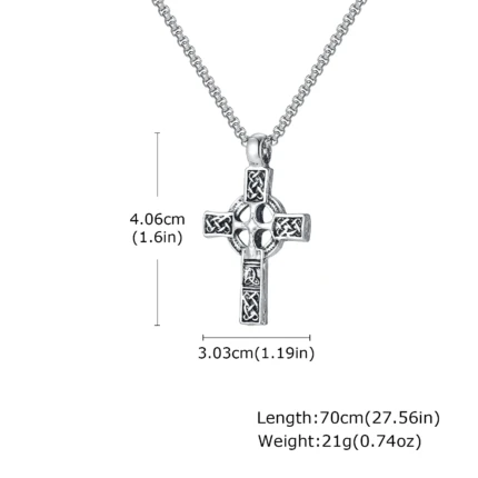 les dimensions du pendentif croix celtique