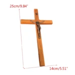 les dimensions de la crucifix bois