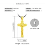 les dimensions de la croix de saint benoit en or