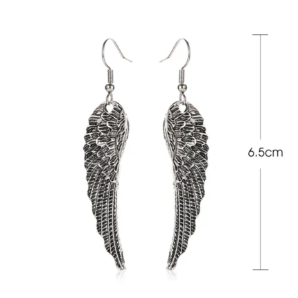 les dimensions de la boucles d'oreilles ailes pour femmes