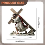 les dimensions du ornement de jésus 2D portant la croix