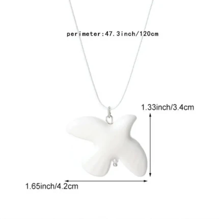 les dimensions du collier colombe de la paix corde blache