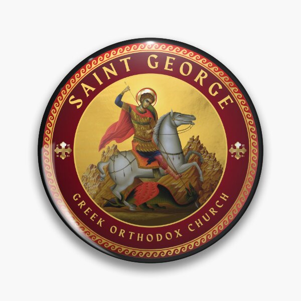 Icône Saint Georges pour Icone Saint Georges Icône de Saint Georges à cheval, symbole de courage et de foi orthodoxe grecque.